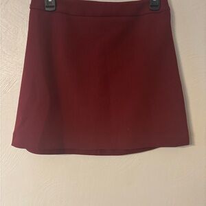 Express Wine Red A-Line Mini Skirt